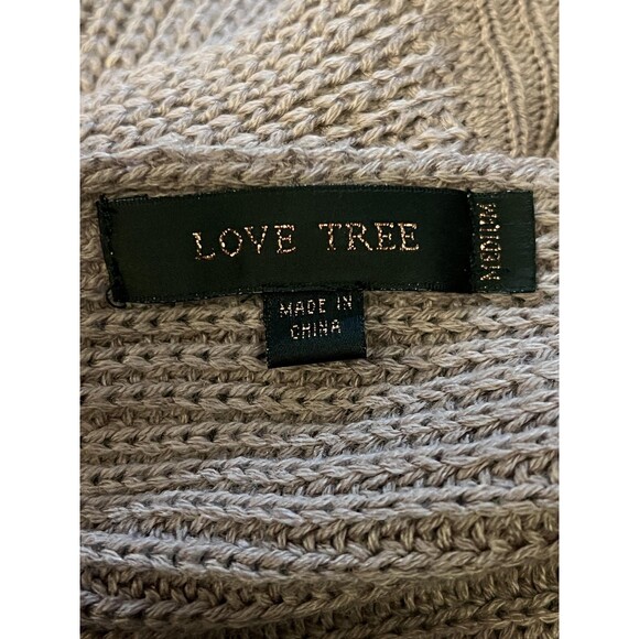 Love Tree Sweater Womens Medium Pink Twist Front Knit Long Sleeve V Neck Casual - Picture 5 of 8